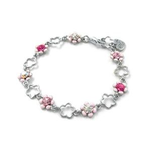 Charm It! Pink Flower Bracelet